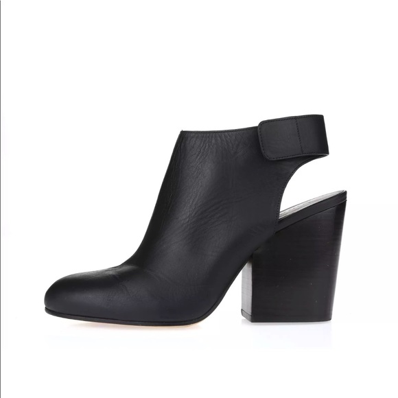 VINCE. Ingrid Cutout Back Block Wedge Ankle Bootie